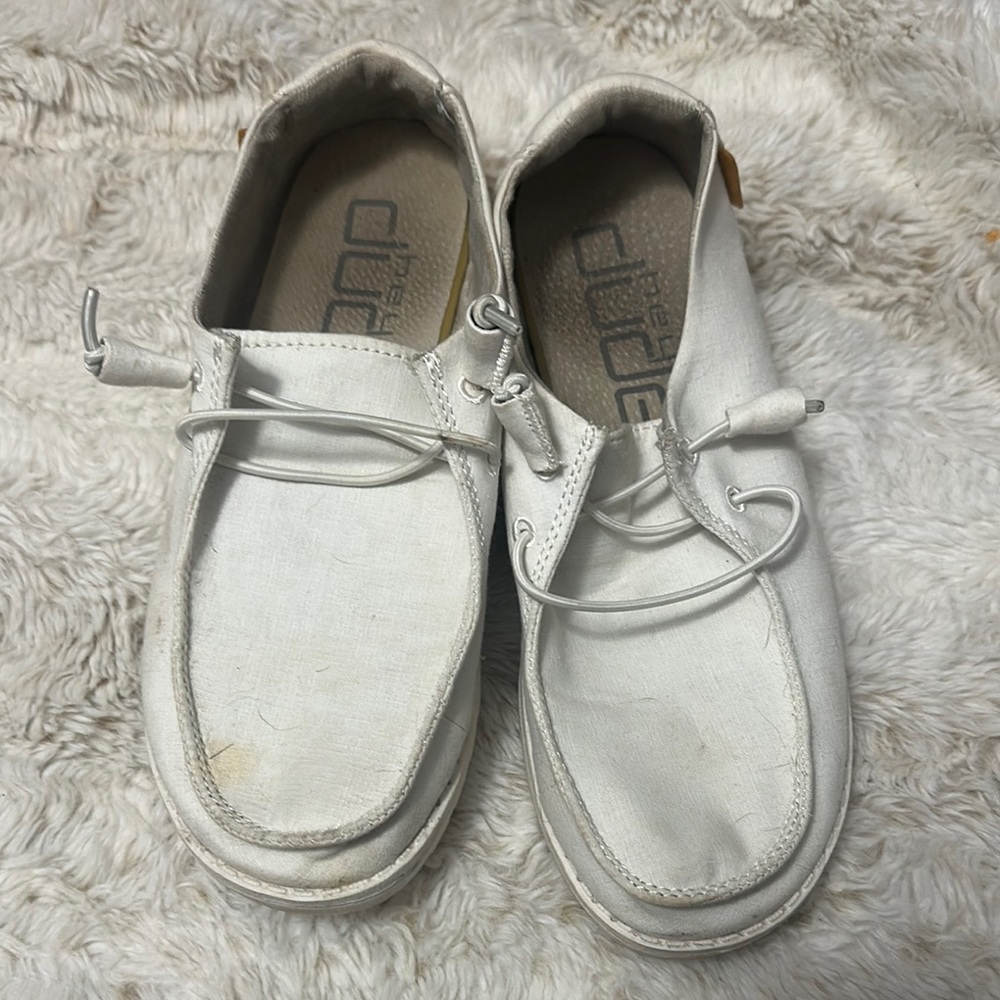 Hey Dude White Casual Loafers
